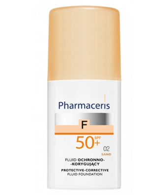 Pharmaceris F Protective Corrective 02 Sand Güneş Koruyuculu Likit Tüp Fondöten 30 ml