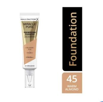 Max Factor Miracle Pure 45 Warm Almond Likit Serum Fondöten 30 ml