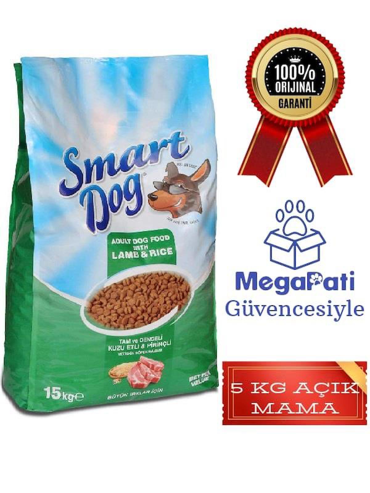 Smart Dog Kuzu Etli ve Pirinçli Tüm Irklar Yetişkin Kuru Köpek Maması 5 kg