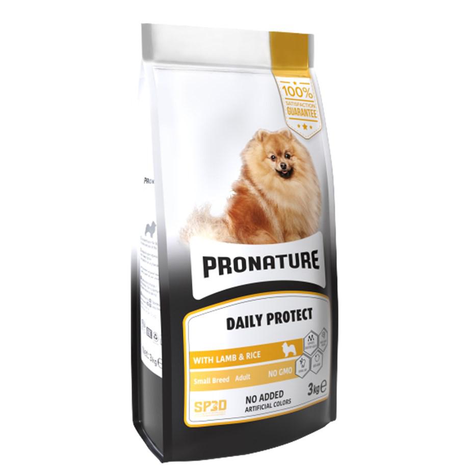 Pronature Daily Protect Kuzu Etli ve Pirinçli Küçük Irk Yetişkin Kuru Köpek Maması 3 kg