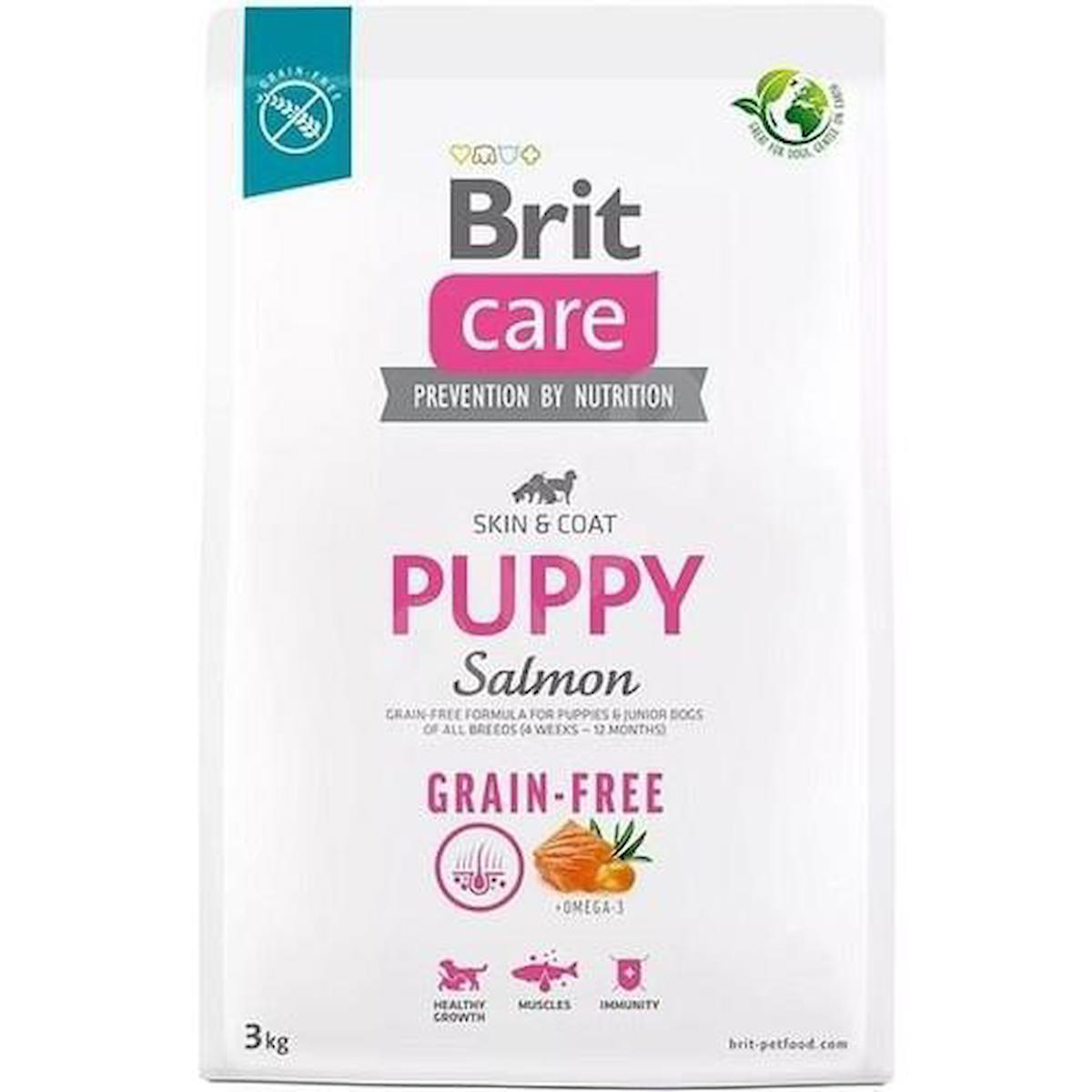 Brit Care Grain-Free Somonlu Tüm Irklar Yavru Kuru Köpek Maması 3 kg