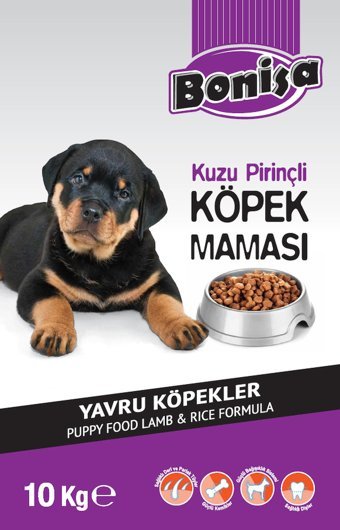 Bonisa Kuzu Etli ve Pirinçli Tüm Irklar Yavru Kuru Köpek Maması 10 kg