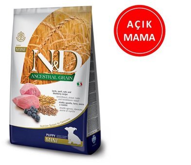N&D Ancestral Grain Kuzu Etli ve Yaban Mersinli Mini Irk Yavru Kuru Köpek Maması 1 kg