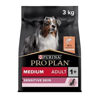 Pro Plan Sensitive Skin Pirinçli ve Somonlu Orta Irk Yetişkin Kuru Köpek Maması 3 kg