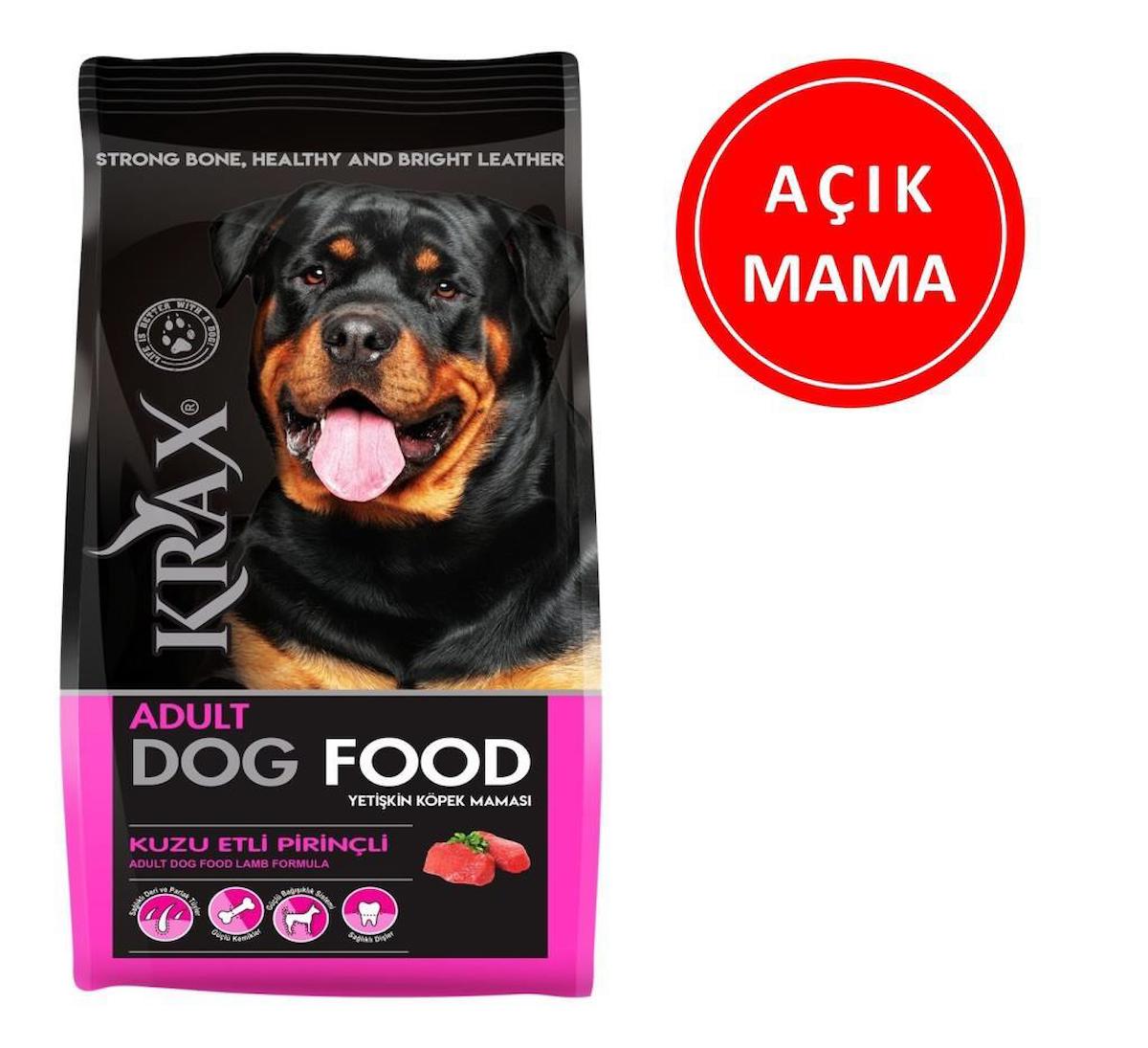 Krax Kuzu Etli ve Pirinçli Tüm Irklar Yetişkin Kuru Köpek Maması 1 kg