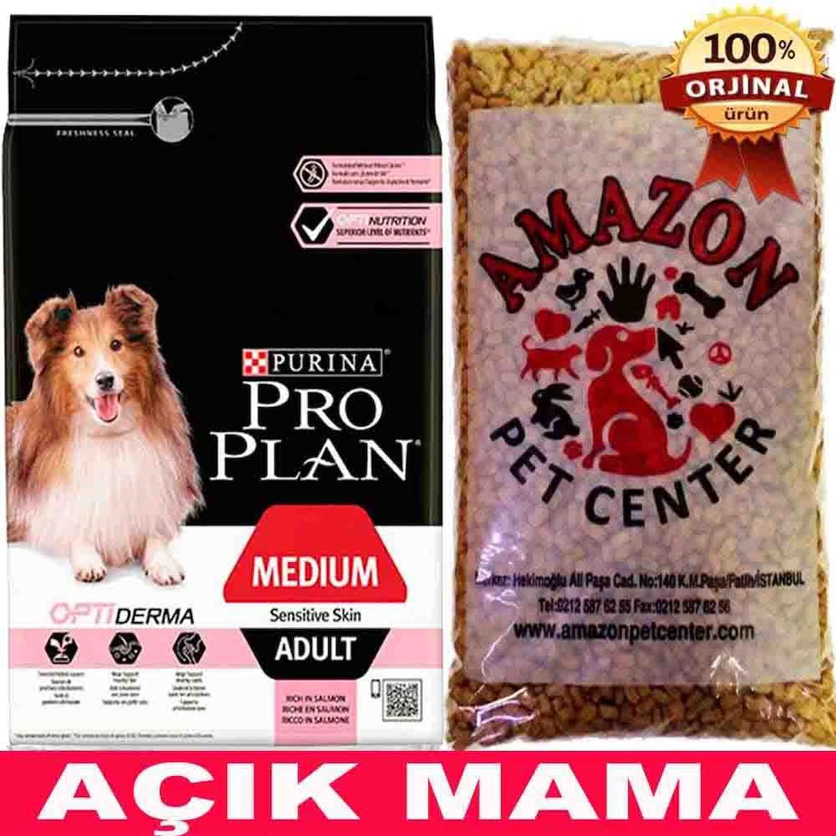 Pro Plan Opti Derma Pirinçli ve Somonlu Orta Irk Yetişkin Kuru Köpek Maması 1 kg
