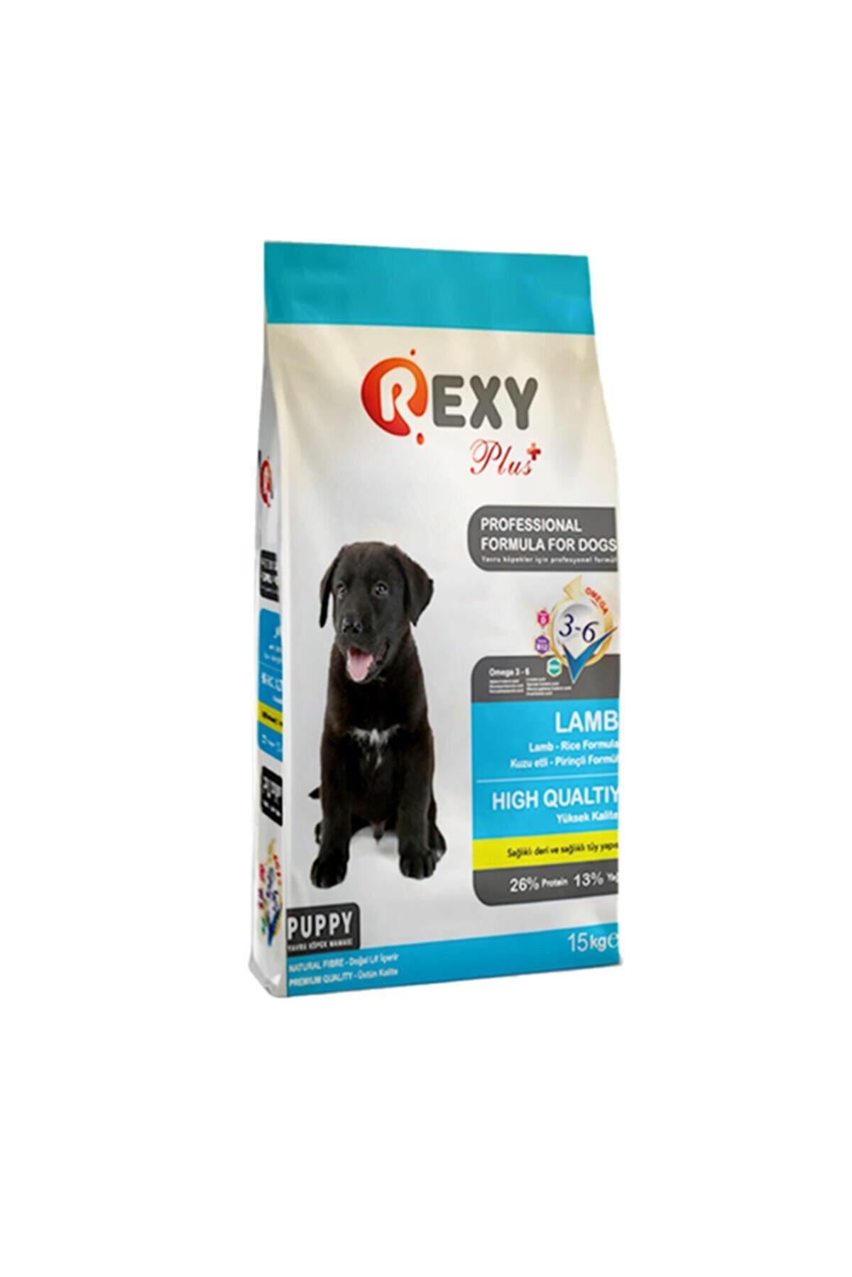 Rexy Plus+ Kuzu Etli ve Pirinçli Tüm Irklar Yavru Kuru Köpek Maması 15 kg