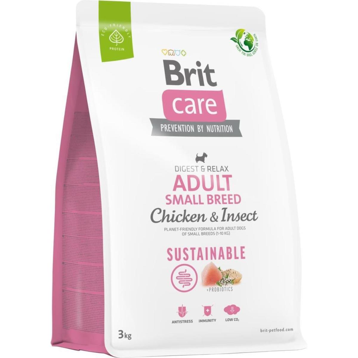 Brit Care Sustainable Larvalı ve Tavuklu Küçük Irk Yetişkin Kuru Köpek Maması 7 kg
