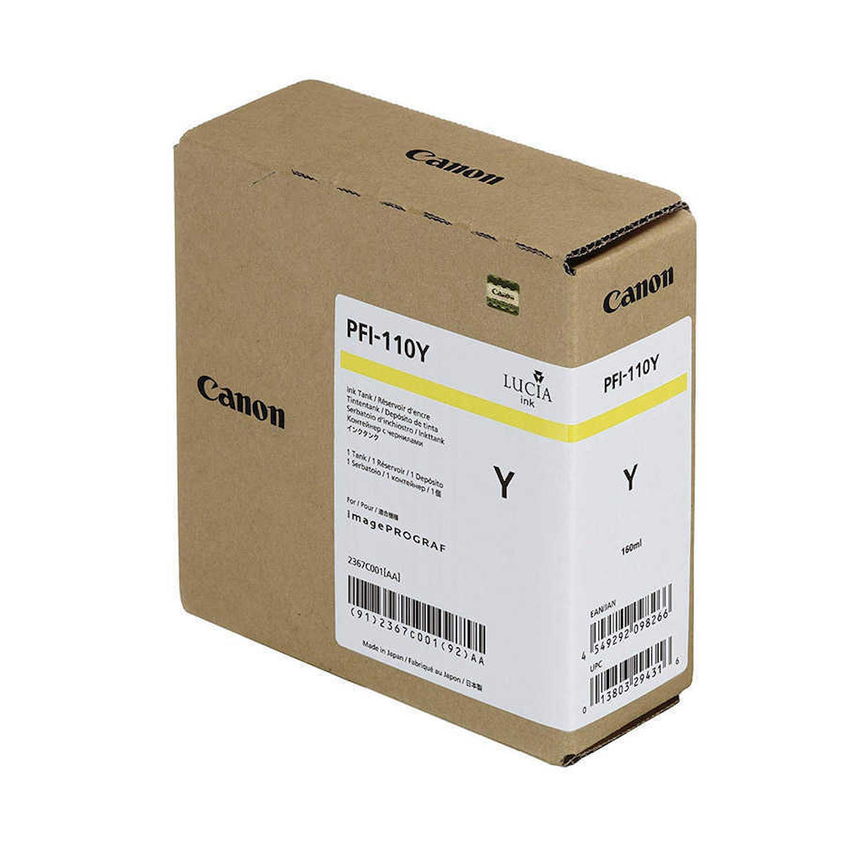 Canon PFI-110Y Orijinal Sarı Mürekkep Kartuş