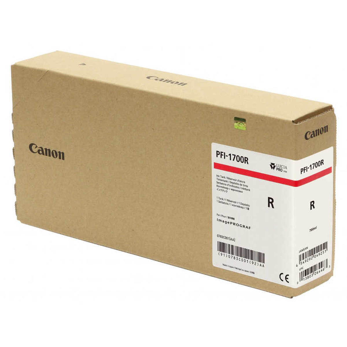 Canon PFI 1700R/0783C001 Orijinal Kırmızı Mürekkep Kartuş