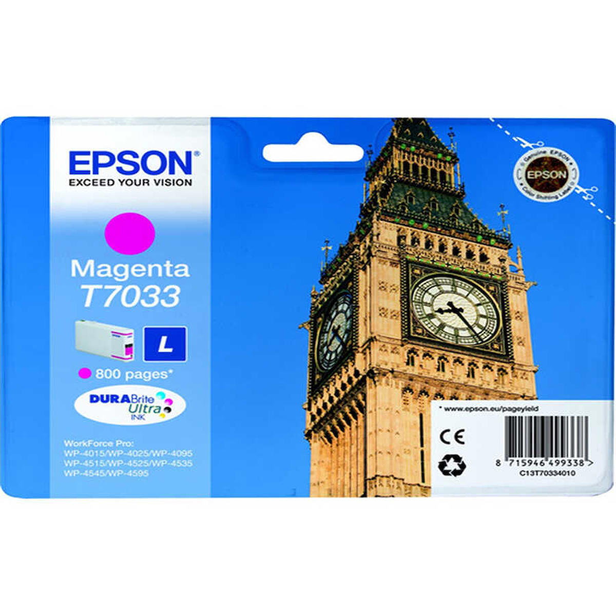 Epson T7033-C13T70334010 Orijinal Kırmızı Mürekkep Kartuş