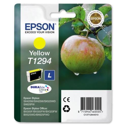 Epson BX305 320 SX425 T12944022 Orijinal Sarı Mürekkep Kartuş