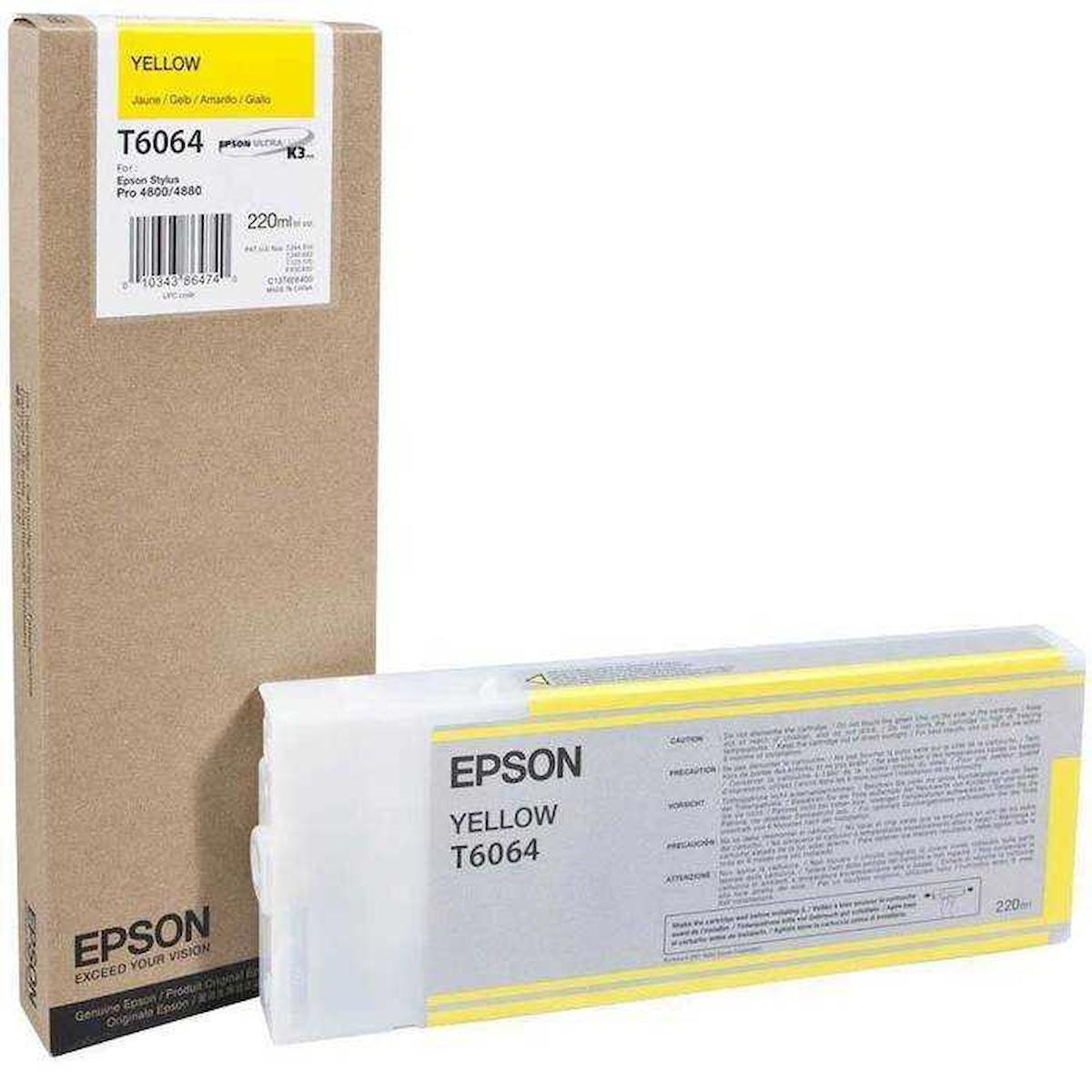 Epson T6064-C13T606400 Orijinal Sarı Mürekkep Kartuş