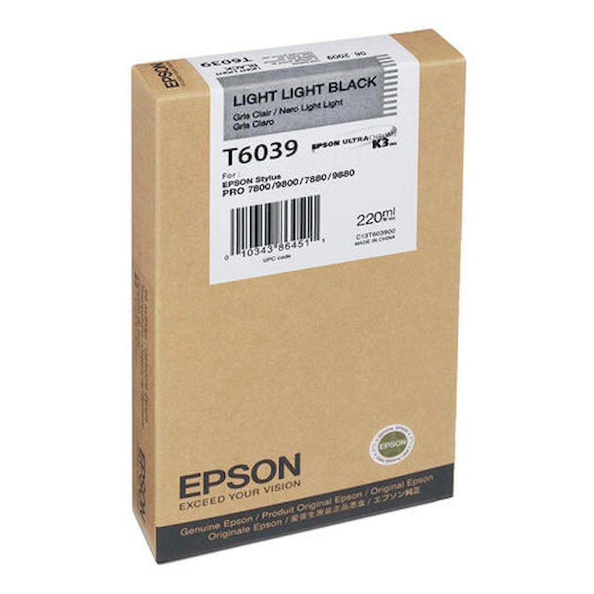 Epson T6039-C13T603900 Orijinal gri Mürekkep Kartuş
