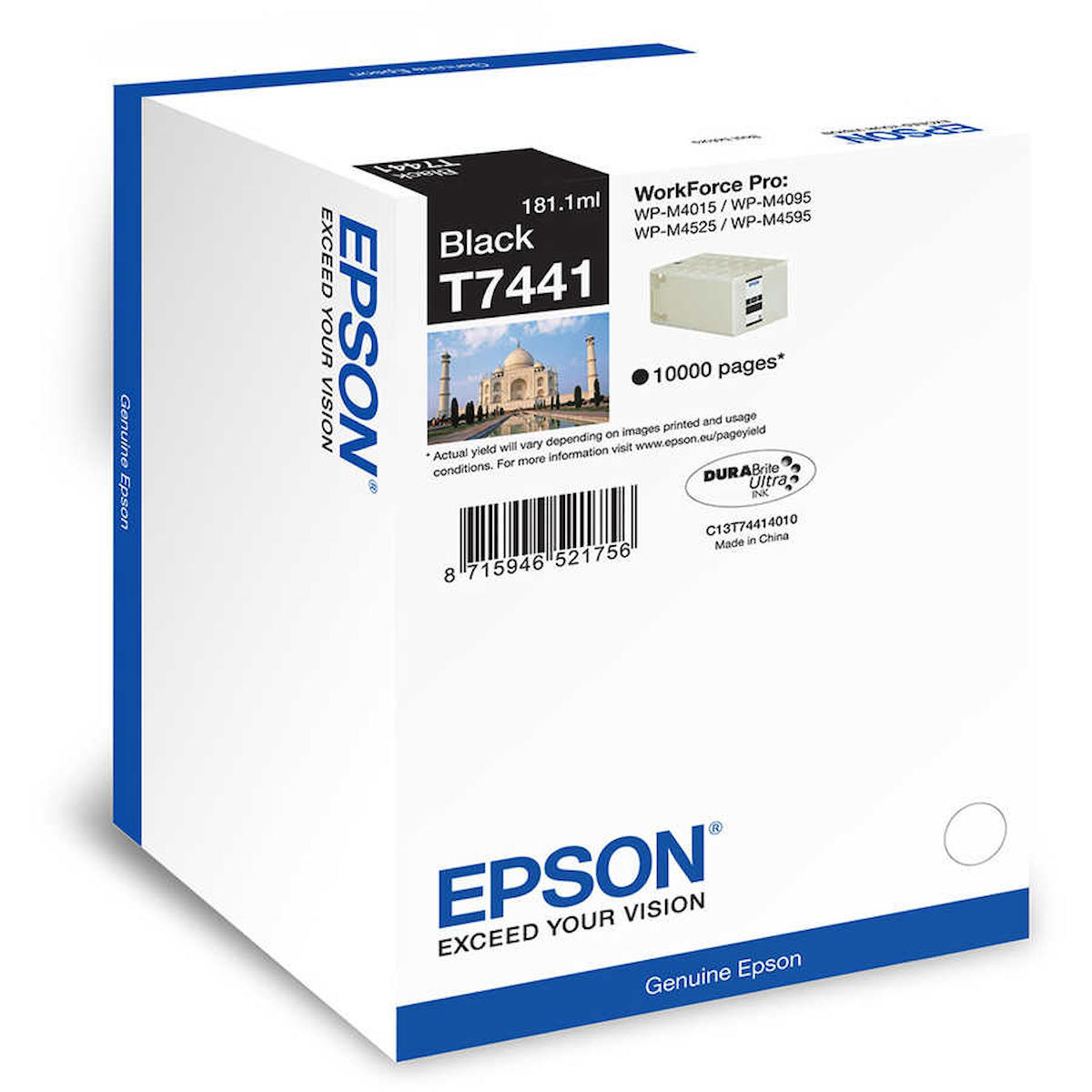 Epson T7441-C13T74414010 Orijinal Siyah Mürekkep Kartuş