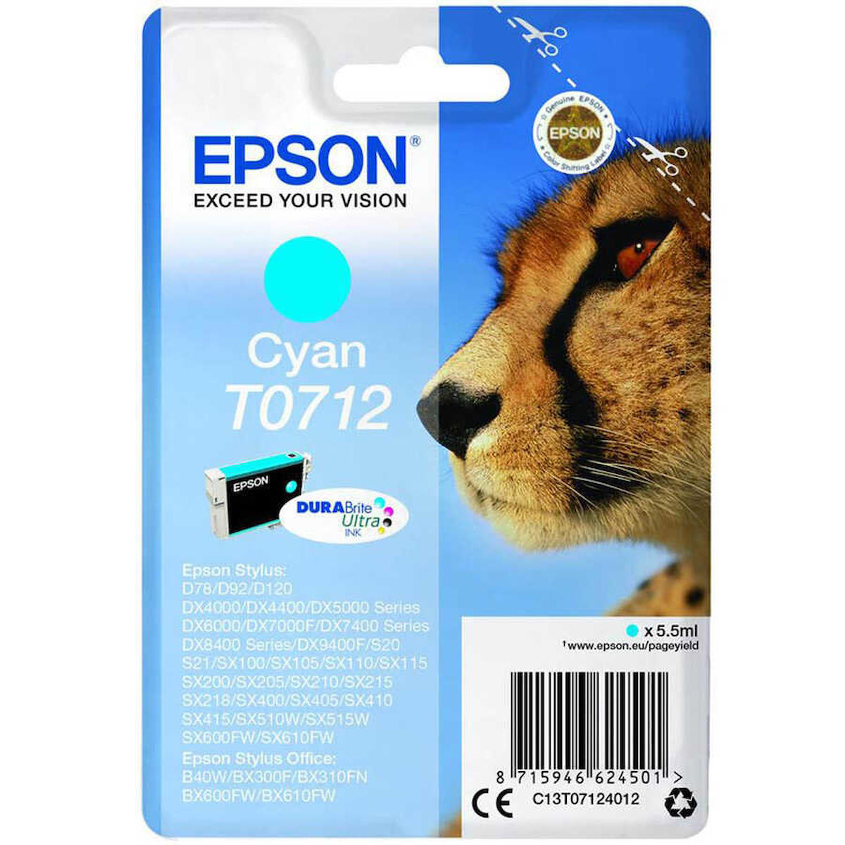 Epson T0712-C13T07124020 Orijinal Mavi Mürekkep Kartuş