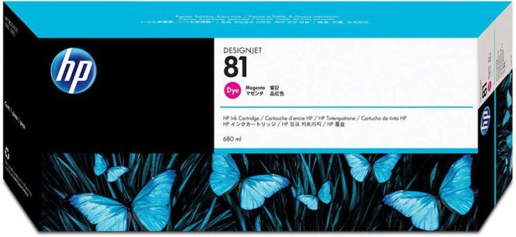HP 81-C4932A Orijinal Kırmızı Mürekkep Kartuş