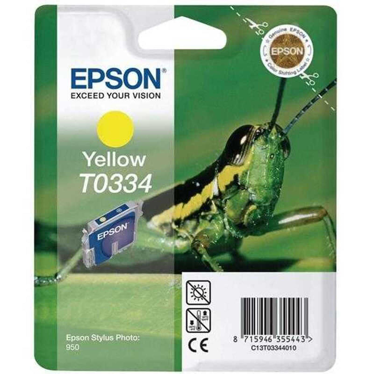 Epson T0334-C13T03344020 Orijinal Sarı Mürekkep Kartuş