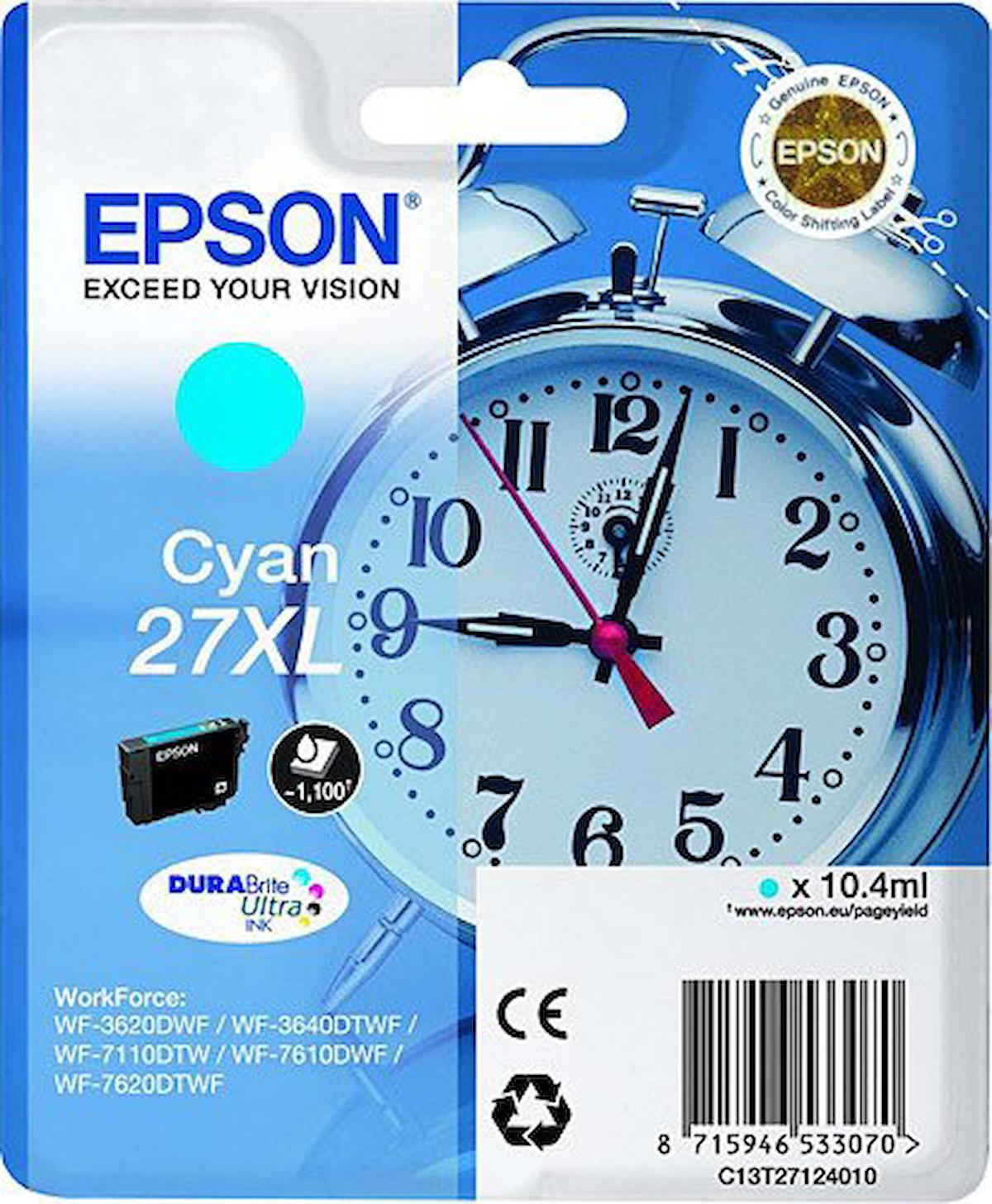Epson 27XL C13T27124020 Orijinal Mavi Mürekkep Kartuş