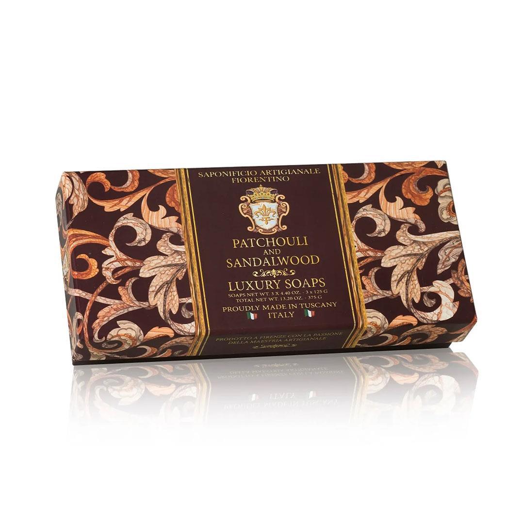Saponificio Artigianale Fiorentino Patchouli And Sandalwood Sabun 3x125 gr