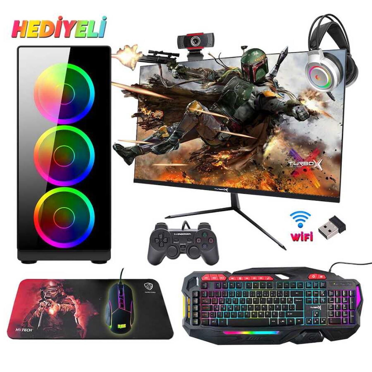 Turbox Tx270 Harici GeForce GT 740 Ekran Kartlı Intel Core i5 3470 16 GB DDR3 256 GB SSD 23.6 inç FULL HD FreeDos Masaüstü Oyuncu Bilgisayarı