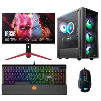 Dragos DRx3741 Harici GeForce RTX 3050 Ekran Kartlı Intel Core i5 13400F 32 GB DDR4 512 GB SSD 27 inç FULL HD FreeDos Masaüstü Oyuncu Bilgisayarı