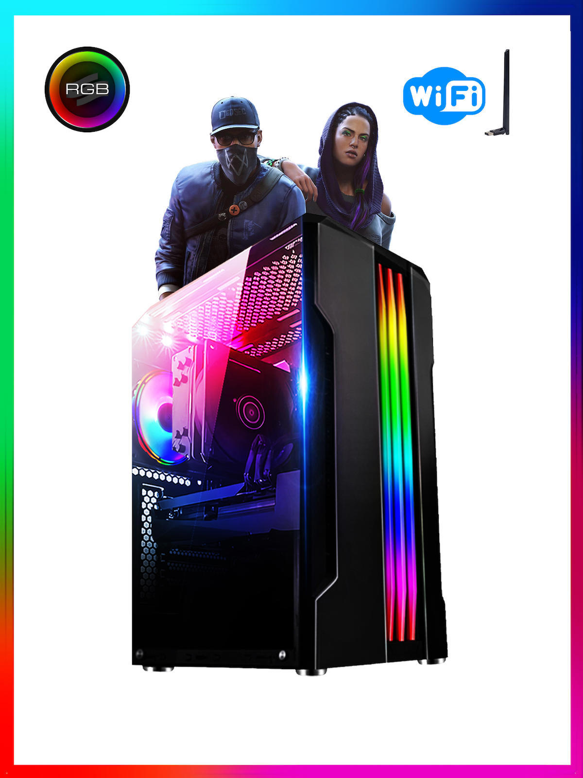 Ramtech RK115 Harici GeForce GT 730 Ekran Kartlı Intel Core i5 3470 8 GB DDR3 256 GB SSD FreeDos Masaüstü Oyuncu Bilgisayarı