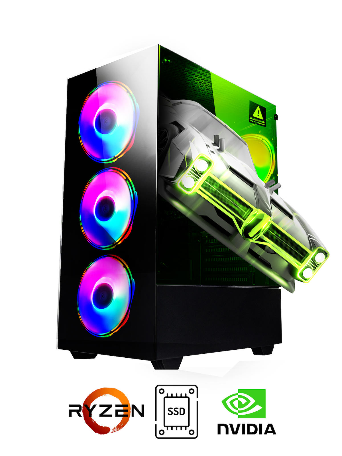 Ramtech RG179 Harici GeForce RTX 3050 Ekran Kartlı AMD Ryzen 3600 16 GB DDR4 256 GB SSD FreeDos Masaüstü Oyuncu Bilgisayarı