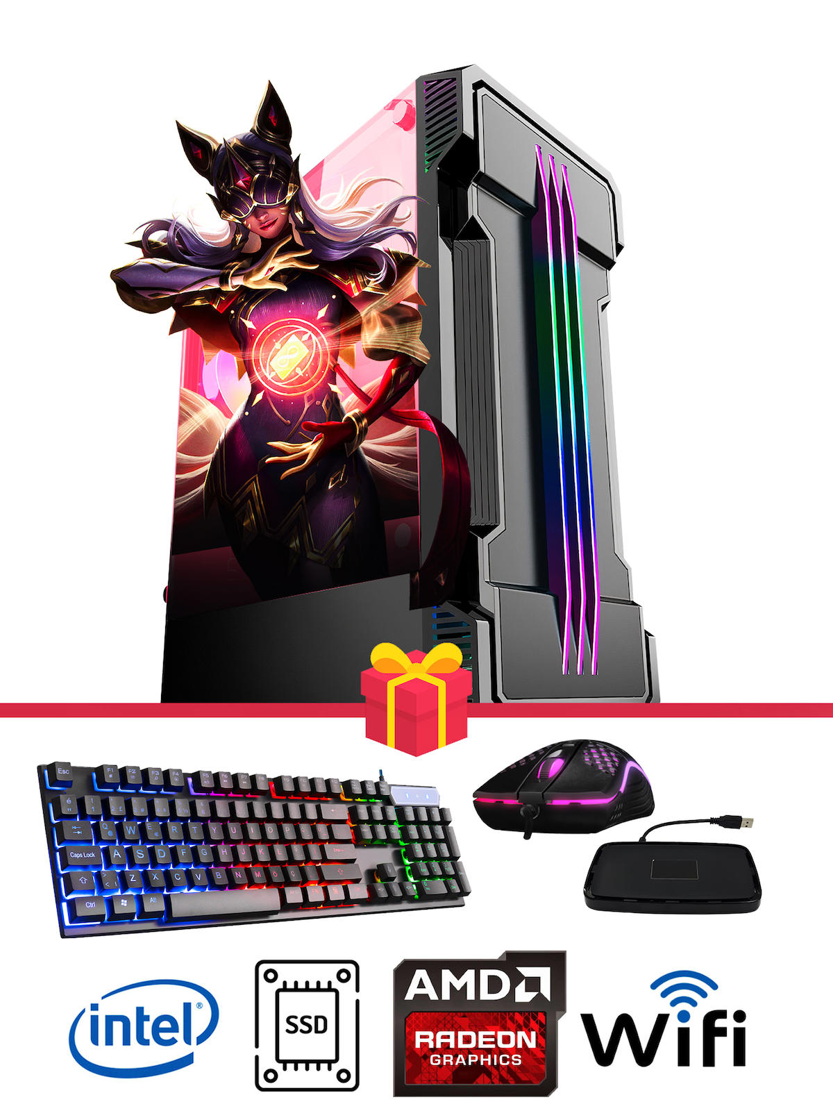 Ramtech DG180 Harici Radeon R7 240 Ekran Kartlı Intel Core i5 3470 16 GB DDR3 256 GB SSD FreeDos Masaüstü Oyuncu Bilgisayarı