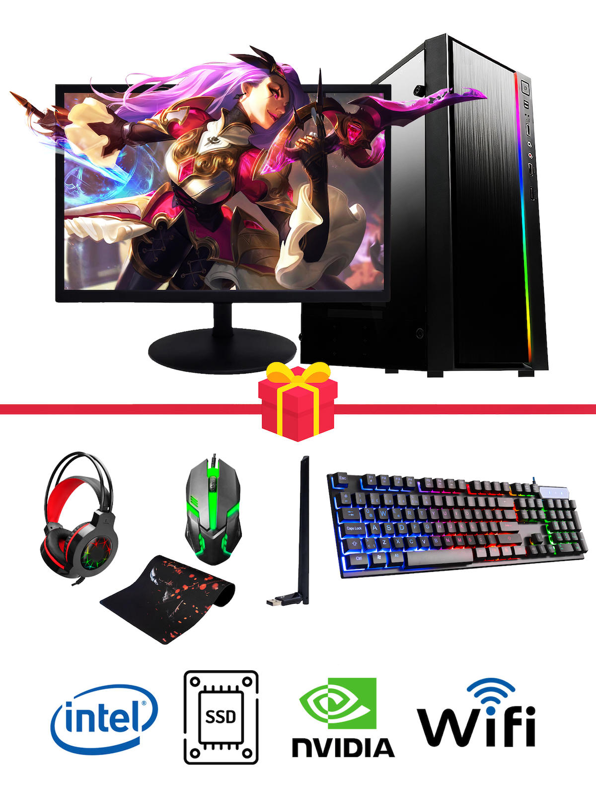 Ramtech Rc99 Harici GeForce GT 730 Ekran Kartlı Intel Core i5 3470 16 GB DDR3 256 GB SSD 20 inç FULL HD FreeDos Masaüstü Oyuncu Bilgisayarı