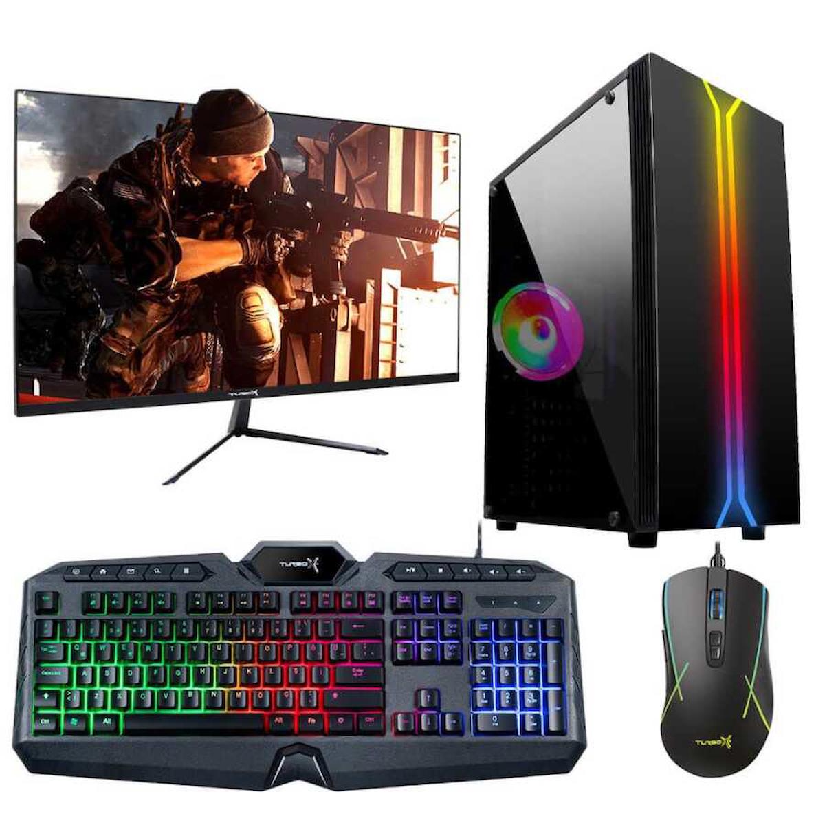 Turbox Tx2876 Harici Radeon R7 240 Ekran Kartlı Intel Core i5 3470 16 GB DDR3 512 GB SSD 23.6 inç FULL HD FreeDos Masaüstü Oyuncu Bilgisayarı