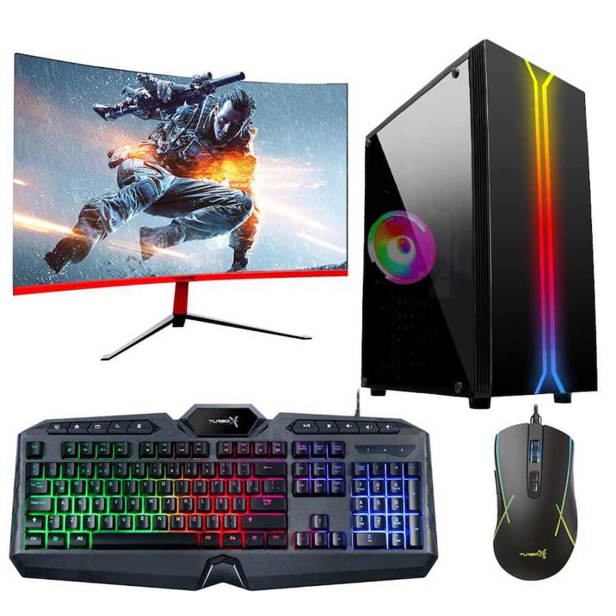 Turbox Tx2879 Harici Radeon R7 240 Ekran Kartlı Intel Core i5 3470 16 GB DDR3 512 GB SSD 27 inç FULL HD FreeDos Masaüstü Oyuncu Bilgisayarı