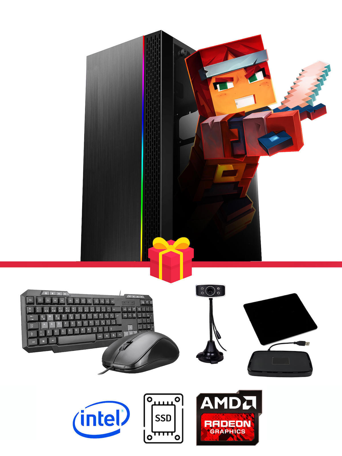 Ramtech DG226 X5660 Harici Radeon R7 240 Ekran Kartlı Intel Xeon X5660 16 GB DDR3 256 GB SSD FreeDos Masaüstü Oyuncu Bilgisayarı