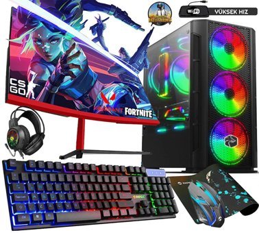 Beckhers Paylaşımlı UHD Graphics Ekran Kartlı Intel Core i5 3470 16 GB DDR3 256 GB SSD 24 inç FULL HD FreeDos Masaüstü Oyuncu Bilgisayarı