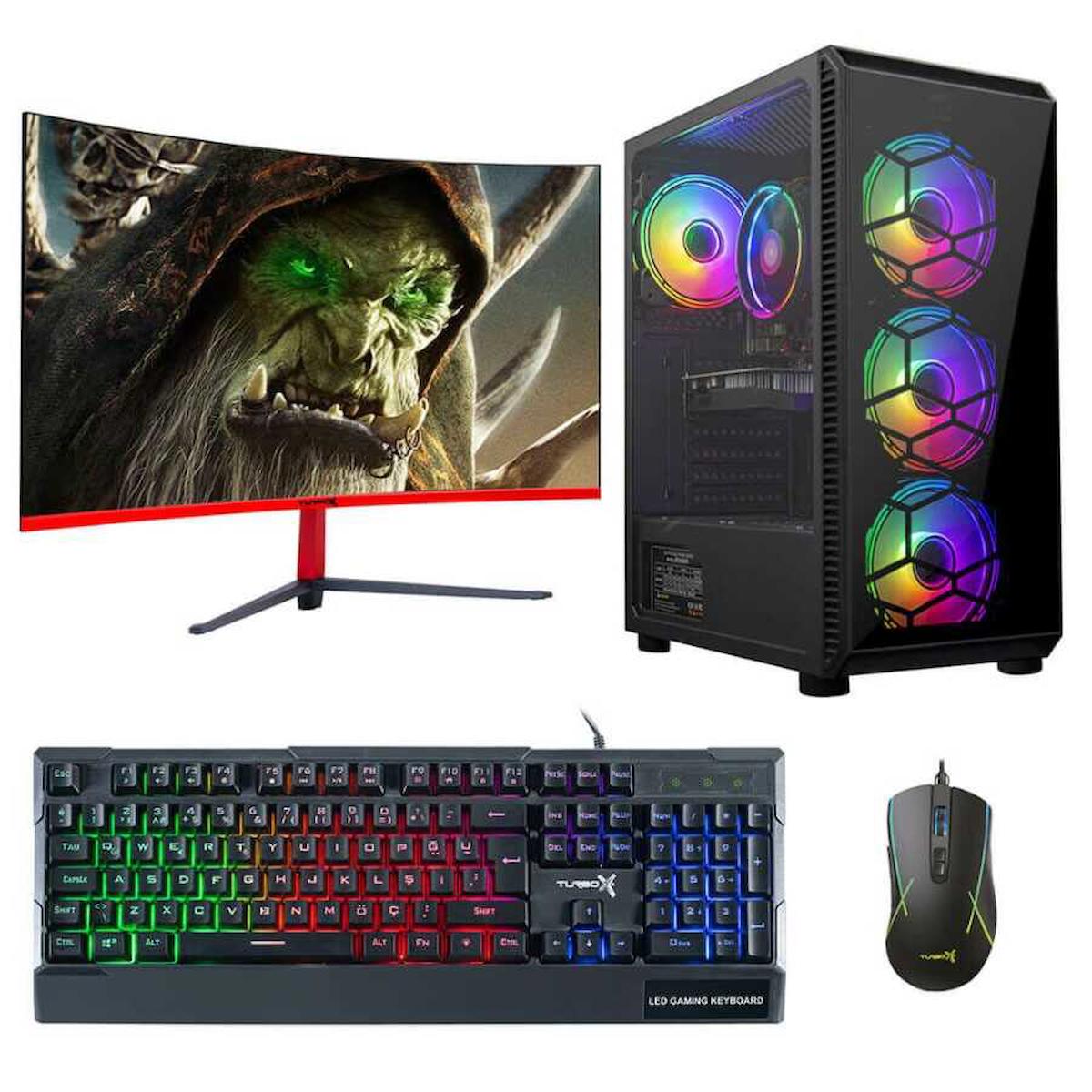 Turbox Tx3639 Harici Radeon R7 240 Ekran Kartlı Intel Core i7 860 8 GB DDR3 256 GB SSD 23.6 inç FULL HD FreeDos Masaüstü Oyuncu Bilgisayarı