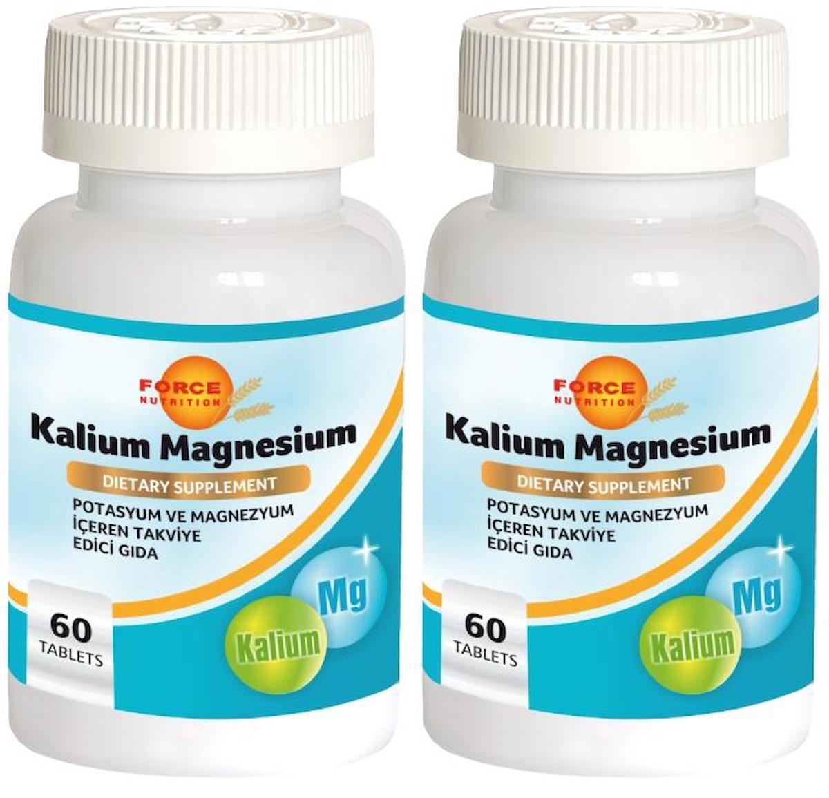 Force Nutrition Kalium Magnezyum Aromasız Unisex Vitamin 2x60 Tablet