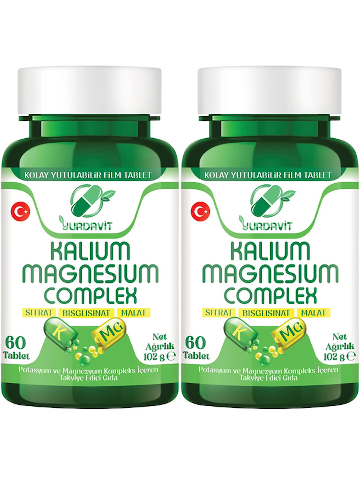 Yurdavit Magnezyum Complex Sade Unisex Vitamin 2x60 Tablet