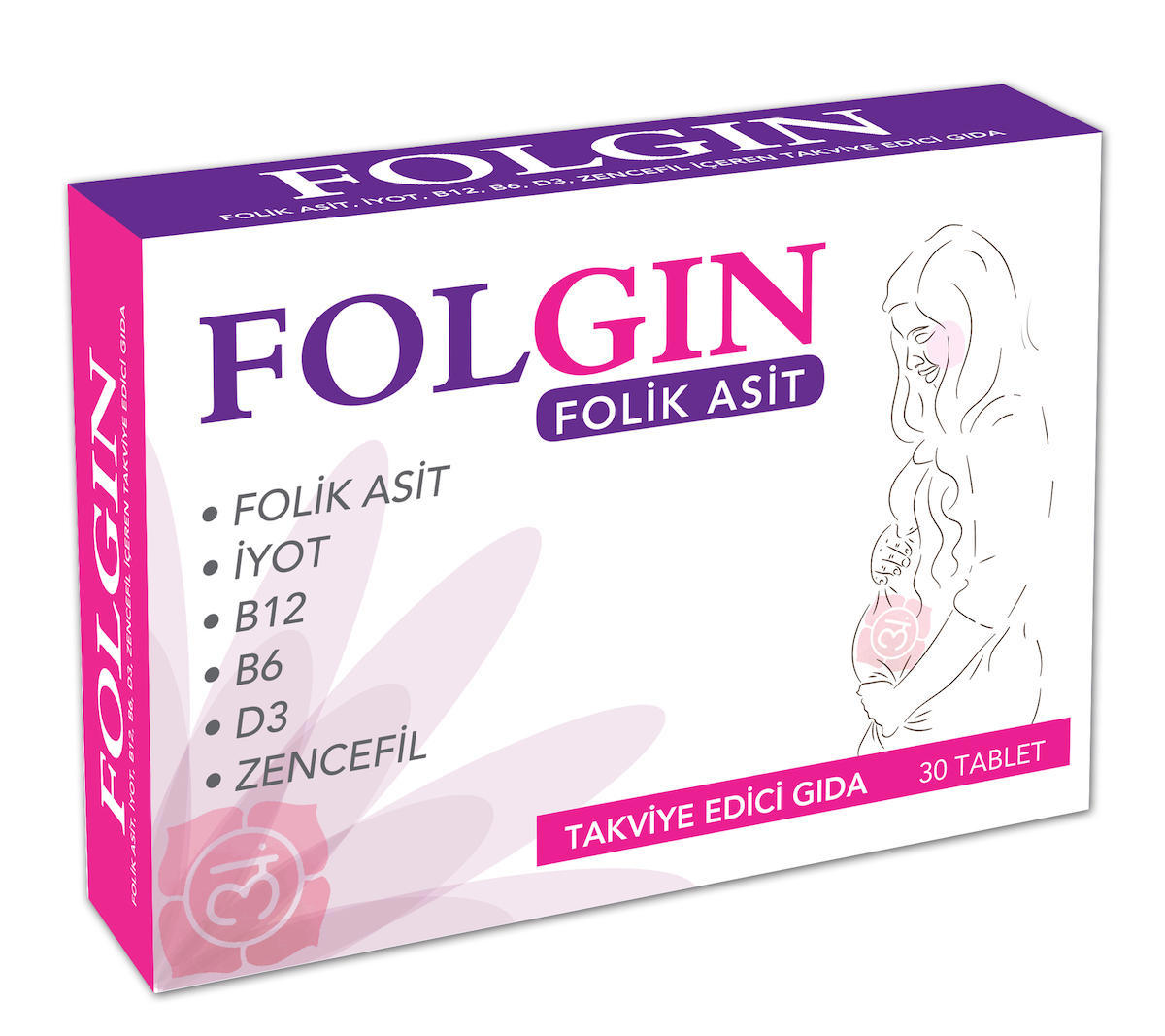Folgin Folik Aromasız Kadın Vitamin 30 Tablet
