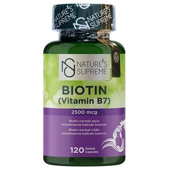 Nature'S Supreme Biotin Aromasız Unisex Vitamin 120 Kapsül