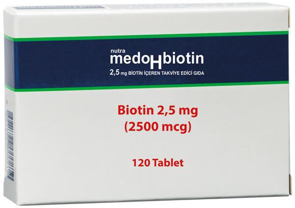 Dermoskın Medohbiotin Sade Unisex Vitamin 120 Tablet