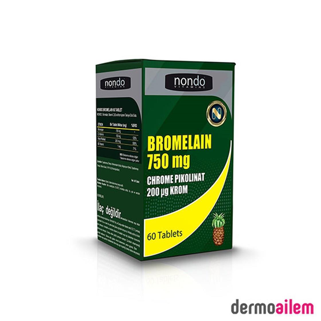 Nondo Bromelain Sade Unisex Vitamin 60 Tablet