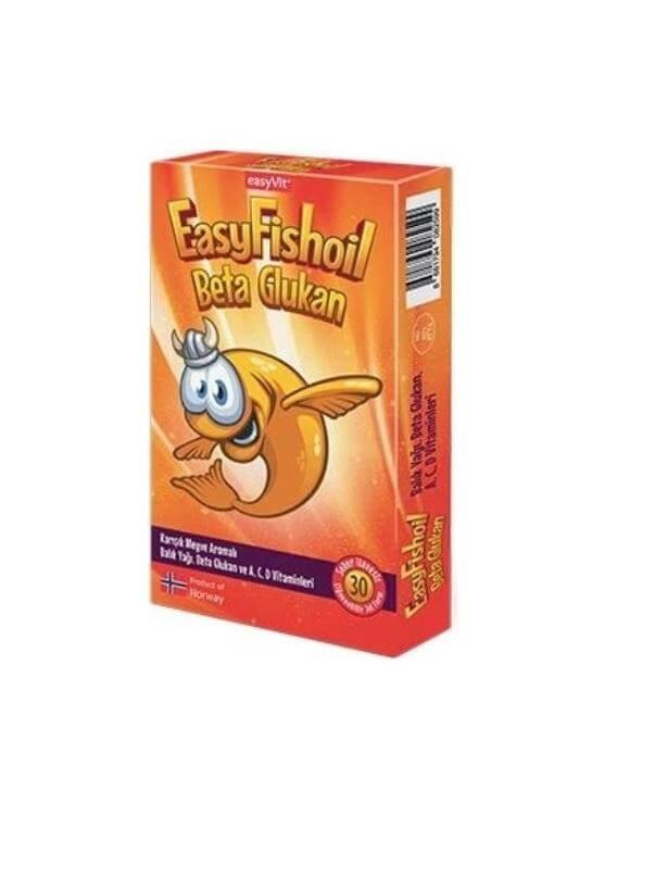 Easyvit Fishoil A - C - D3 Sade Çocuk Vitamin 30 Tablet