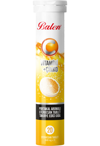 Balen Vitamin Çinko Aromalı Unisex Vitamin 20 Tablet