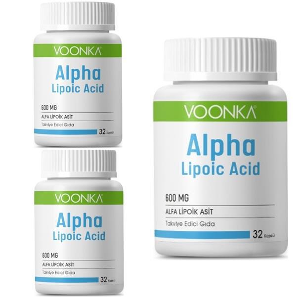 Voonka Alpha Licoid Acid Aromasız Unisex Vitamin 3x32 Kapsül