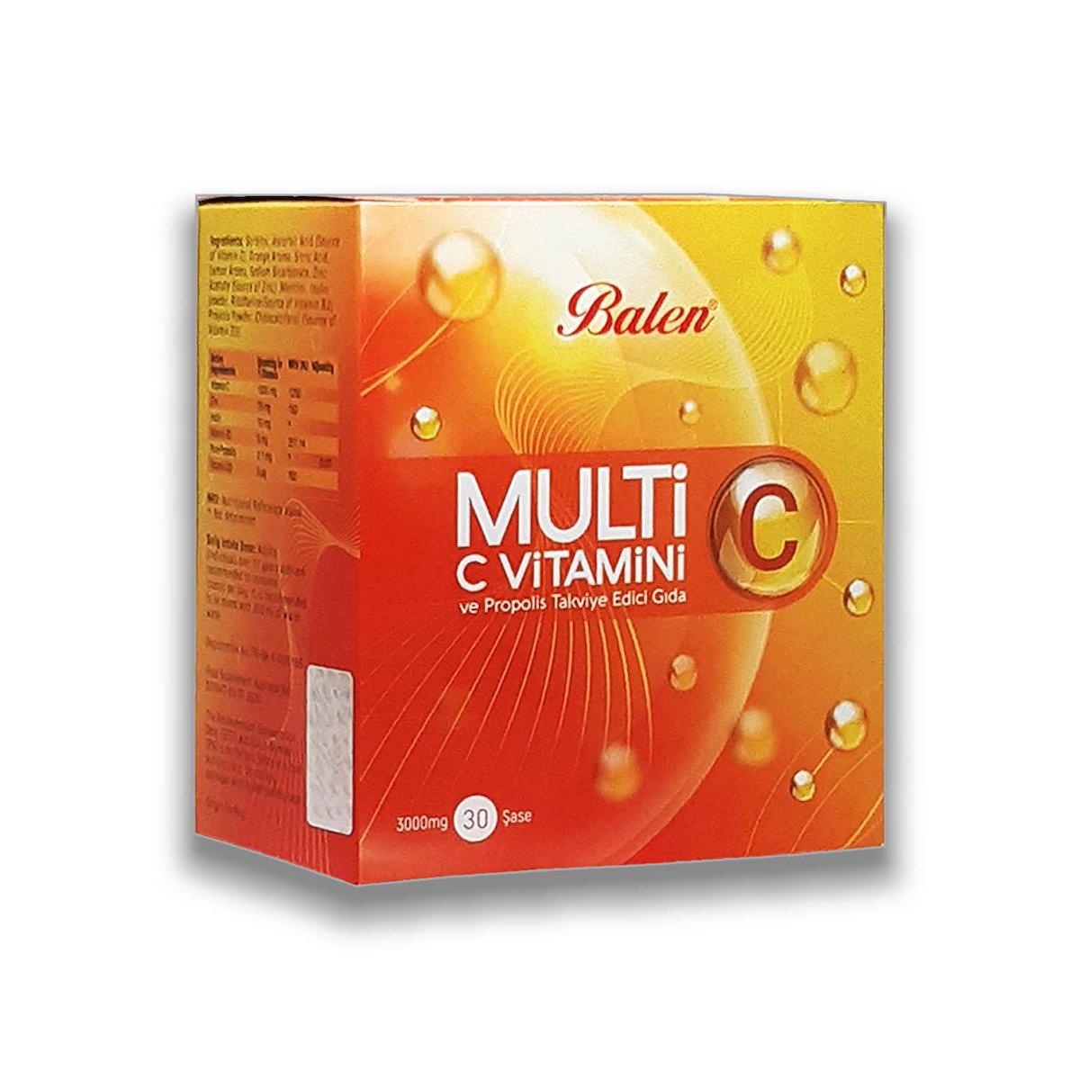 Balen Multi C Vitamini Ve Propolisli Sade Unisex Vitamin 60 Kapsül