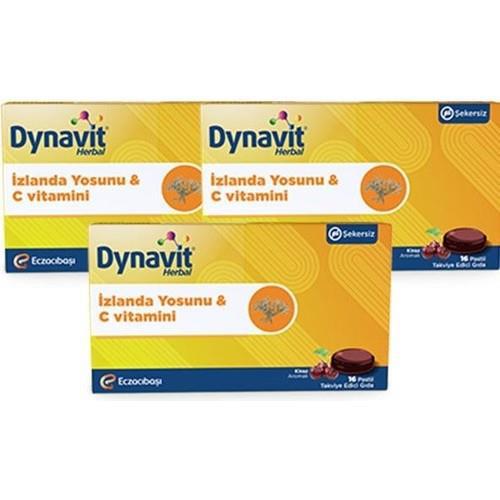 Dynavit Herbal Izlanda Aromalı Unisex Vitamin 3x16 Tablet