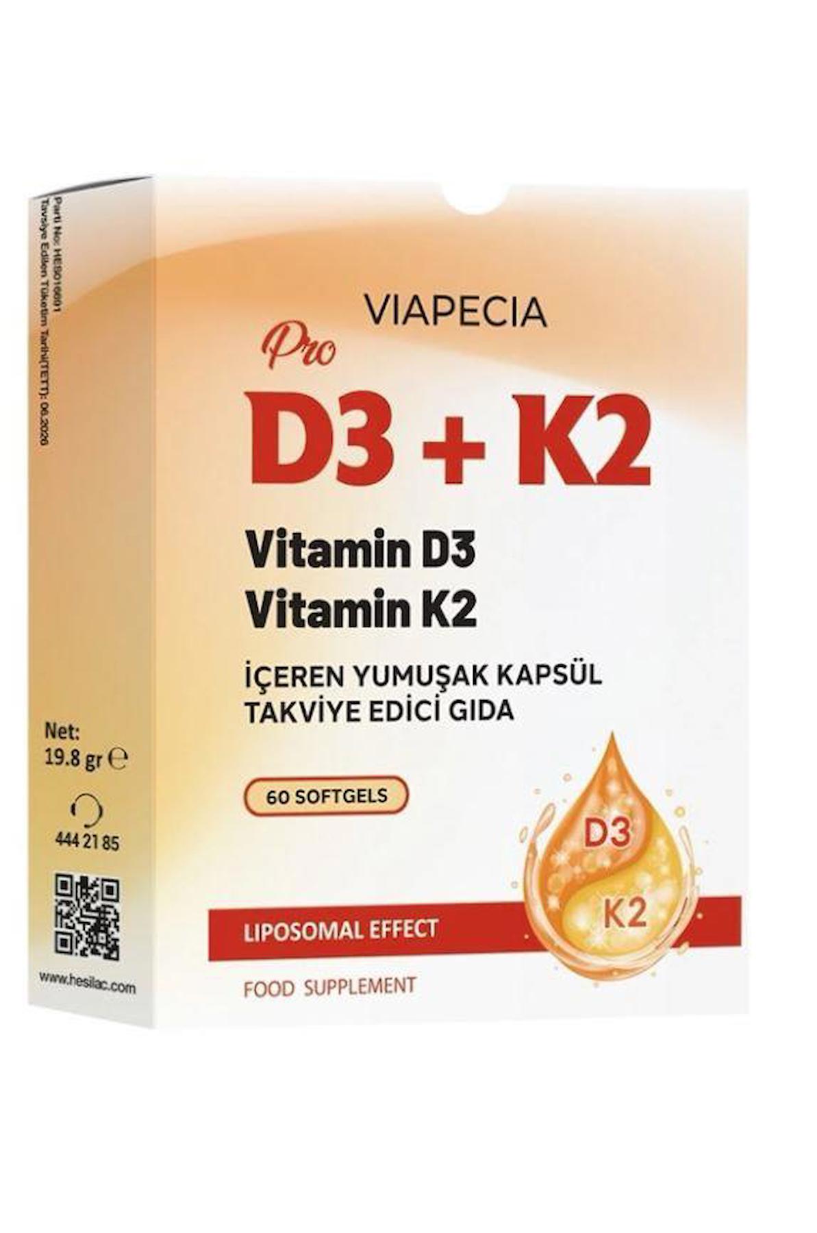 Viapecia D3 Vitamini Aromasız Unisex 60 Kapsül