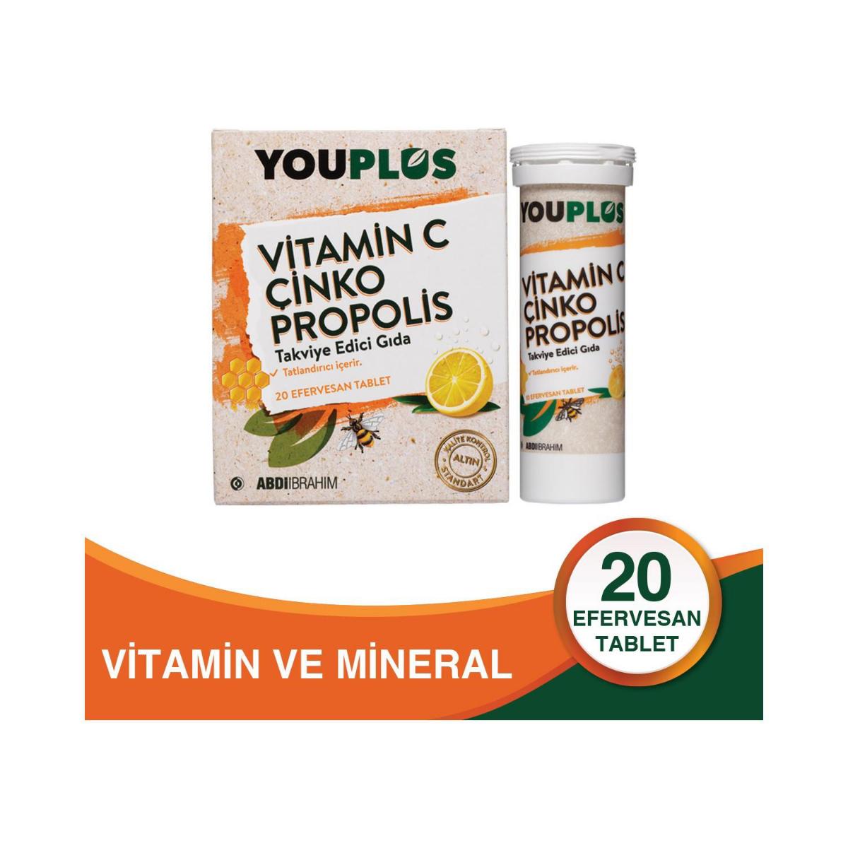 Abdi İbrahim Youplus Aromalı Unisex Vitamin 20 Tablet