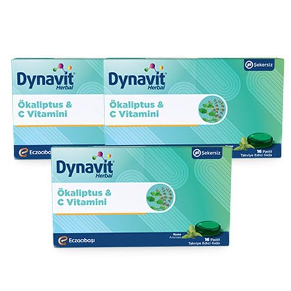 Dynavit Herbal Mentol Aromalı Unisex Vitamin 3x16 Tablet