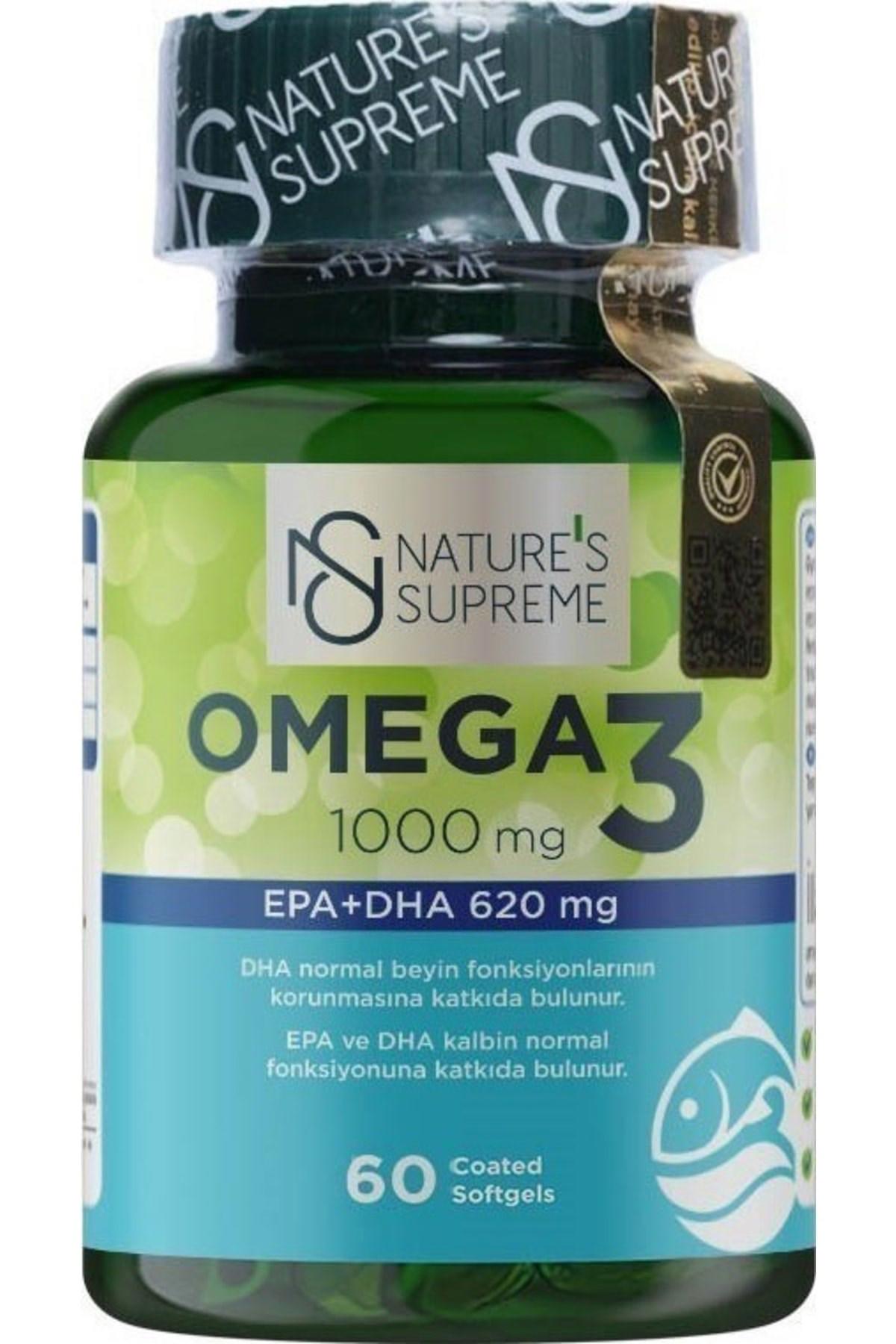 Nature'S Supreme Omega 3 Aromasız Unisex Vitamin 60 Kapsül